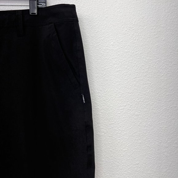 O'neill mens black front zipper solid shorts Size: 36 - Picture 3 of 7